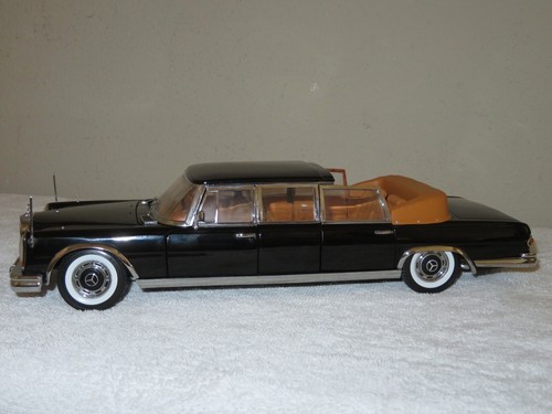 1966 MERCEDES-BENZ 600 OPEN TOP VERSION OPENING DOORS & HOOD 1:18 SUN STAR READ. - Picture 5 of 15