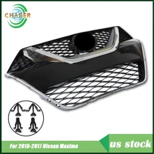 Front Bumper Grille For Nissan Maxima 2016-2017 Chrome & Black Mesh Style