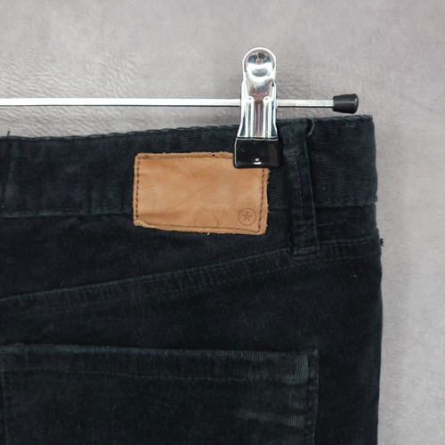Converse One Star Pants Womens 10 Black Skinny Stretch Dark Wash Corduroy Jeans - Picture 8 of 12