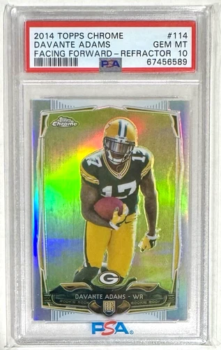2014 Topps Chrome #114 DAVANTE ADAMS RC Silver Refractor Rookie PSA 10 GEM MINT