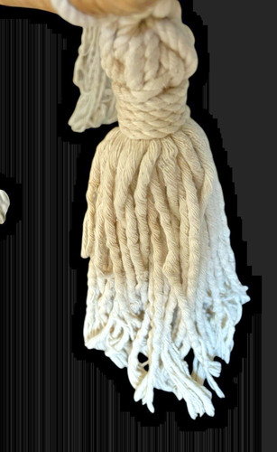 Vintage Macrame 5 Ft Hanging Planter Shelf Woven Wicker Tabletop Inserts BOHO! - Picture 12 of 13
