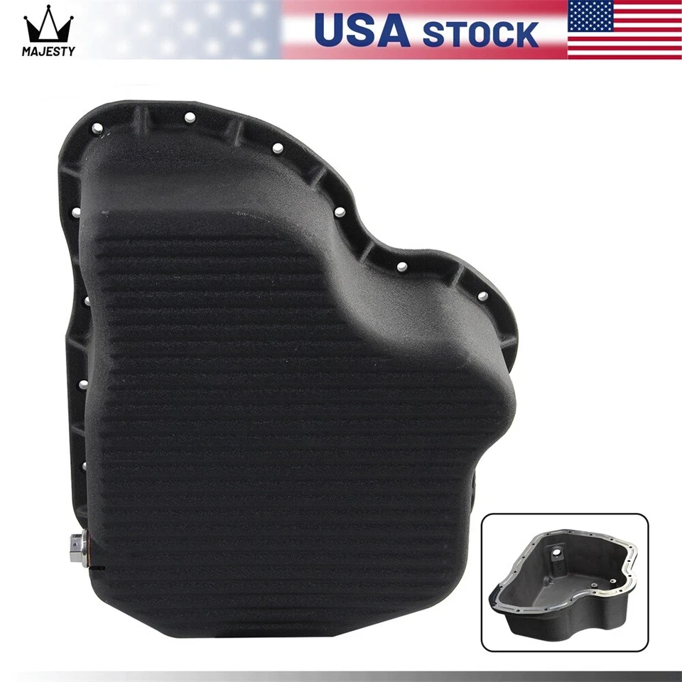 High Capacity Cast Oil Pan For GM 6.6L LB7 LLY LBZ LMM Duramax Diesel 01-10 BK Foto 4 de 4