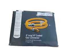 Smart Choice 4' Long 5/8" Coated Gas Dryer Connector- New Damaged Box