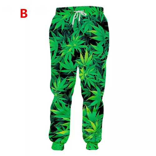 Weed Leaf Hip Hop 3D-Druck Freizeithose Männer Frauen Jogginghose - Bild 4 von 8