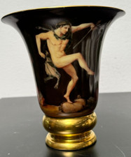 Porcelain, vase, Hutschenreuther, mythological scene, gold, Prof. Klee
