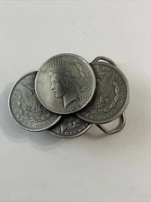 Coin Cluster Belt Buckle The Great American Buckle Company 1982
