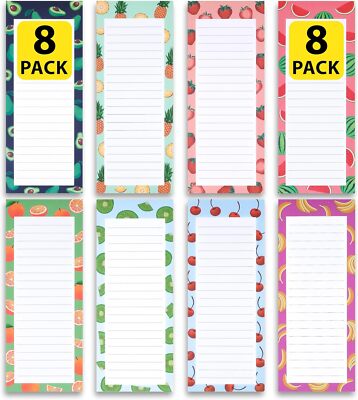 8 Magnetic Notepads   Notepads for Grocery List, Shopping List, To-Do List, Remi