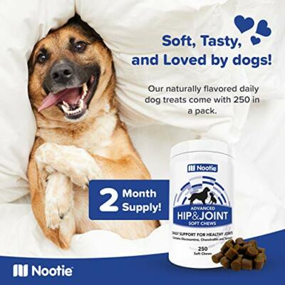 GLUCOSAMINE for Dogs Hip Joint Soft Chews Supplement Vitamins 250ct NOOTIE