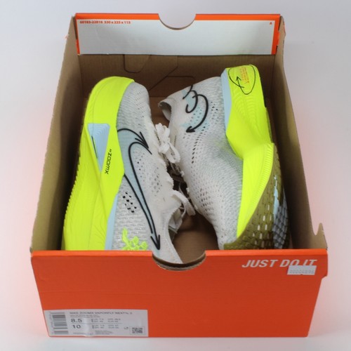 Nike ZoomX Vaporfly Next% 3 White Volt Sail HQ3450-147 Men's Size 8.5 Shoes - Picture 2 of 13