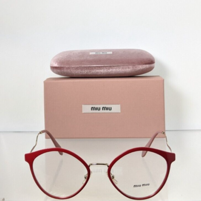 Brand New Authentic Miu Miu Eyeglasses VMU 52Q C4O - 1O1 Red Gold