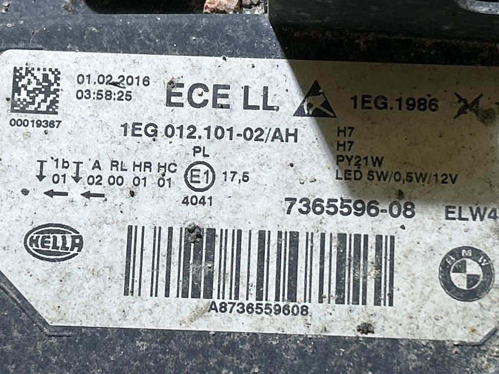 BMW 3 F30 F35 F31 2016 headlight headlamp 7365596 STO31975 | eBay 