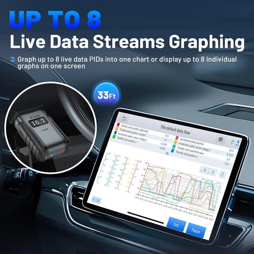 XTOOL A30M Wireless OBD2 Scanner Car Diagnostic Tool All System Extension Cable - Picture 8 of 13