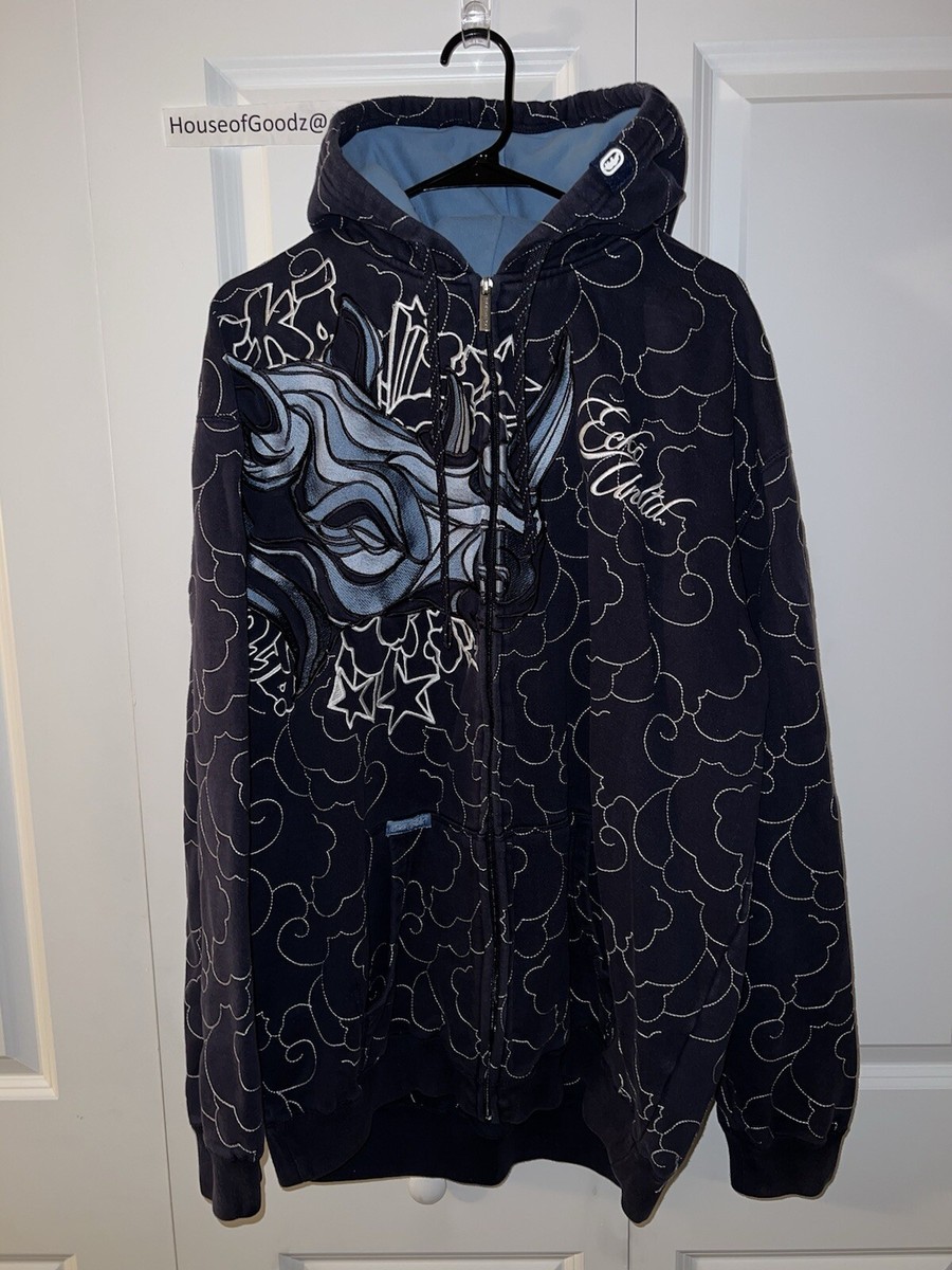 Vintage Y2K Ecko UNLTD Full Zip Hoodie Size XXL Embroidered Vintage Y2K Ecko UNLTD Full Zip Hoodie Size XXL Embroidered