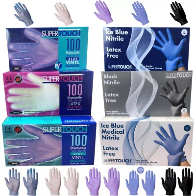 200 Nitrilhandschuhe - 2er Pack Einweg puderfrei latexfrei medizinisch Lebensmittelqualität