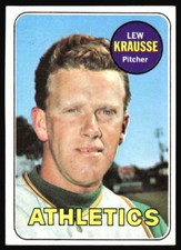 1969 Topps Lew Krausse    #23 Oakland Athletics