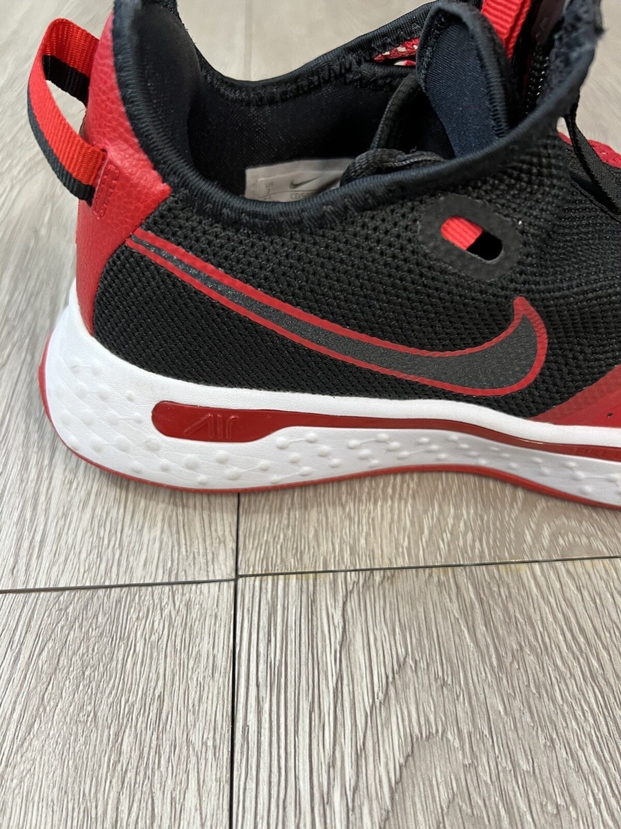 Nike PG 4 Basketball Shoes Zip And Lace - Black Red White