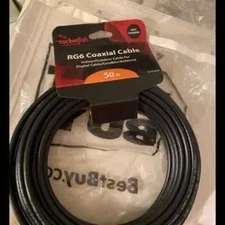 Rocketfish™ - 50' RG6 In-Wall Indoor/Outdoor Coaxial A/V Cable - Black