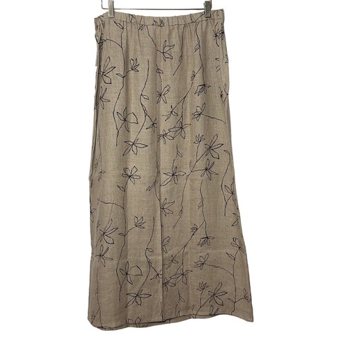 NUEVO CON ETIQUETAS Style & Co Mujer Falda de Lino "Bali" Talla 14 Floral Verano Vacaciones Informal - Imagen 3 de 4