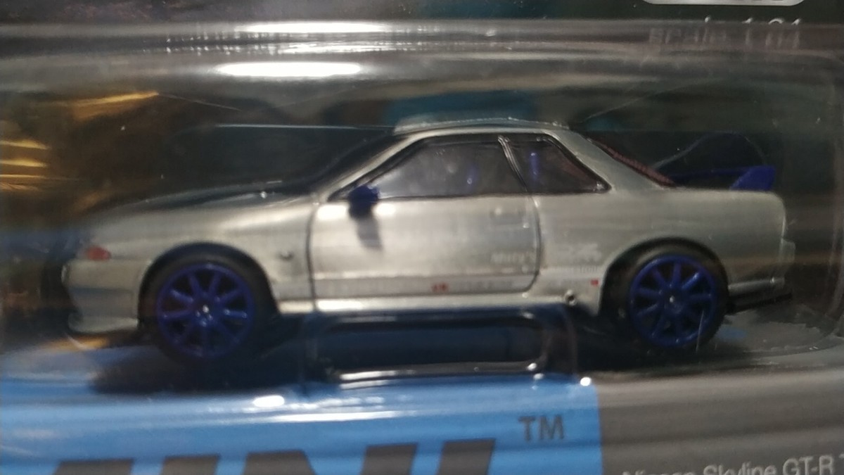 MINI GT 589 chase Nissan Skyline GT-R Top Secret Metallic