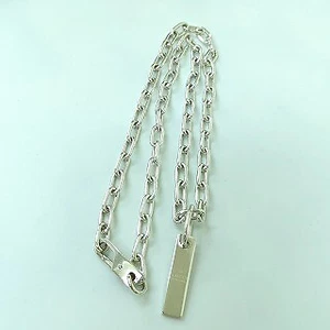 Collier Chaîne GUCCI Argent 925 Made in Italy Accessoire Bijoux Homme 51cm