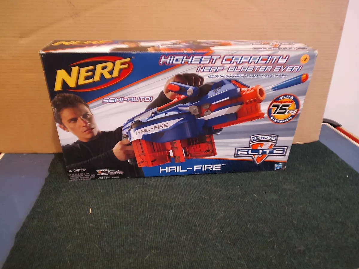 Nerf N-Strike Elite Hail-Fire Blaster Gun Excellent Condition!