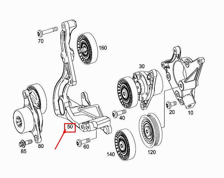 Neu MERCEDES-BENZ E W213 Motorölwannenhalterung A1772240900 Original