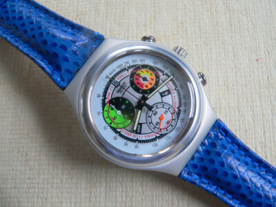 【稼動】Vintage Swatch Irony クロノグラフ 白文字盤 腕時計 稼動】Vintage Swatch Irony クロノグラフ 白文字盤 腕時計