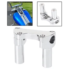 Chrome 3.5" Handlebar Riser Top Clamp For Harley Tour Wide Glide FXWG Breakout