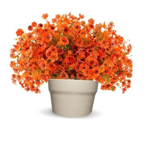 18 Pcs Artificial Mums Flowers,Fall Porch Decor Flower,Non Fading Fake Mums