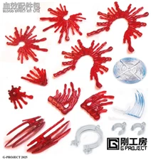 GP-01B(RED): G-Project 1/12 scale blood effects for 6" action figures