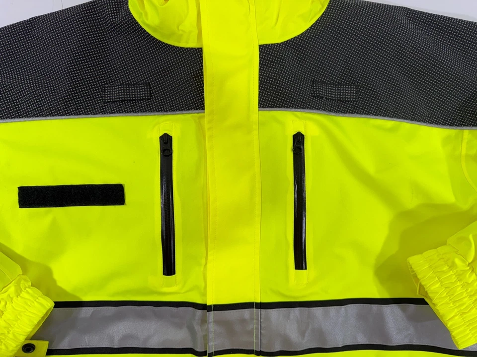 NWOT LARGE GERBER ECLIPSE 3 IN 1 JACKET 70RX-L HIGH VIS YELLOW W/ PATCH REMOVED - Image 2 of 4