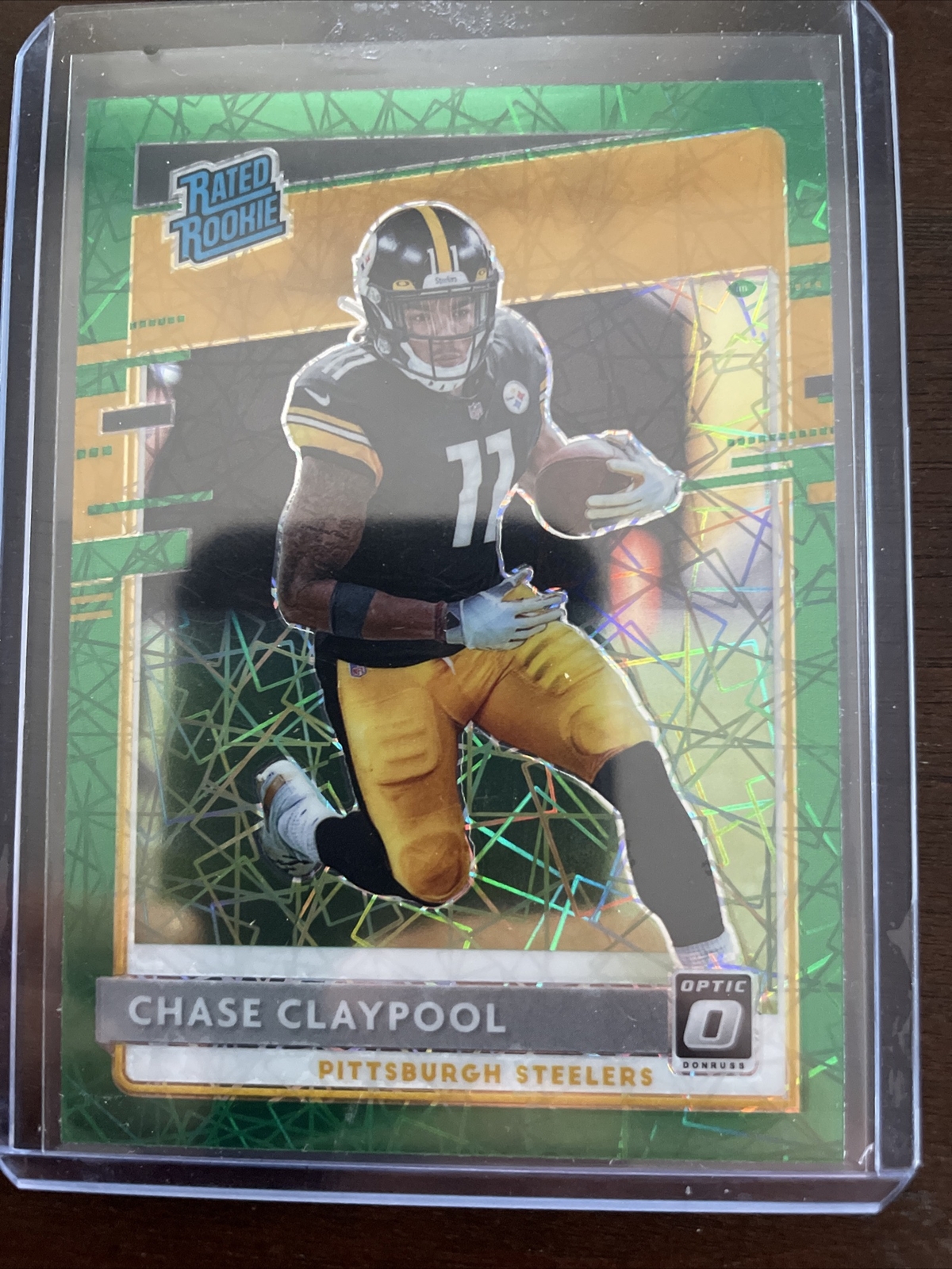 CHASE CLAYPOOL 2020 DONRUSS OPTIC RATED ROOKIE GREEN VELOCITY #177