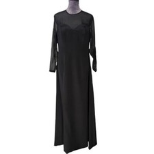 RICCO ANTONIO Long Sleeve Black Formal Dress