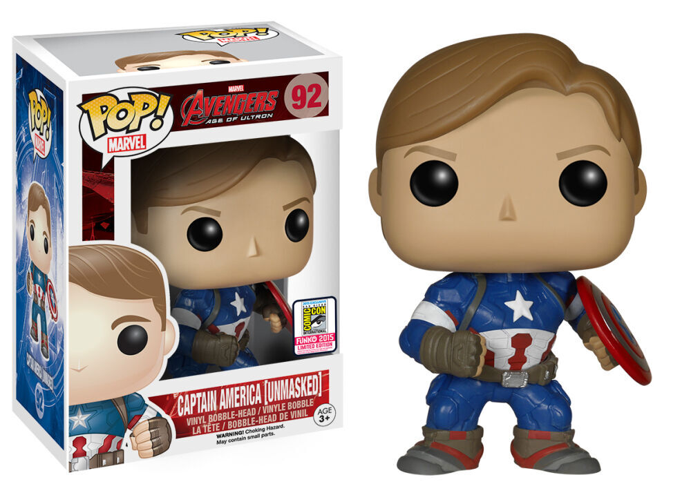 Funko pop コミコン限定版 キャプテンアメリカ 92 219 Funko Pop! Vinyl: Marvel - Captain America (Unmasked) - San