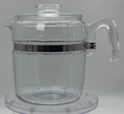 Vintage Pyrex Flameware 9 Cup Glass Coffee Percolator Pot & Lid 7759-B No Stem
