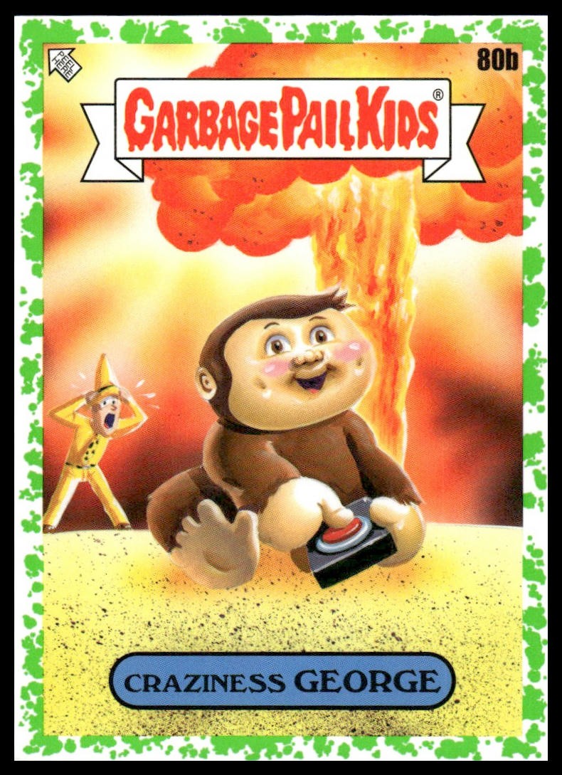 2022 Topps Garbage Pail Kids Book Worms Booger Green #80b Craziness George front