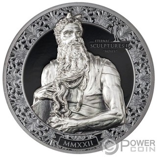 MOSES Eternal Sculptures II 3 Oz Silber Münze 20$ Palau 2022