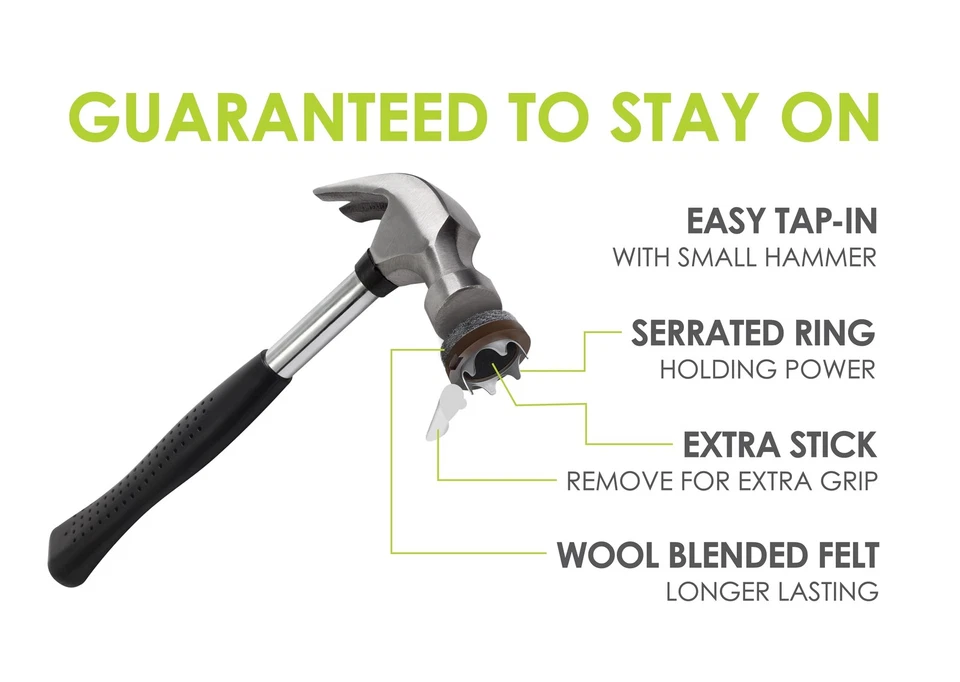 Protectores de piso para patas de silla GorillaFelt/silla de fieltro deslizables (juego de 16) Tap-On F... Foto 2 de 4