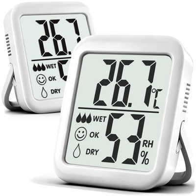 Antonki Thermometer Hygrometer 2er Digital Raumtemperatur Luftfeuchtigkeit Baby