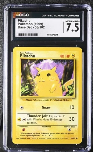 Base Set #058/102 Pikachu CGC 7.5