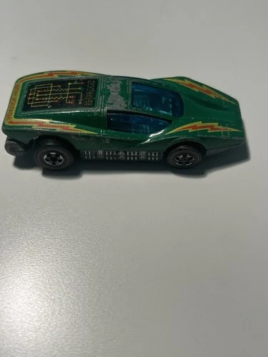 Original 1974 Hot Wheels Redline Large Charge High Voltage Green