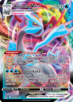 Pokemon Karte - Kyurem VMAX 049/196 - Verlorener Ursprung - Full Art - Deutsch