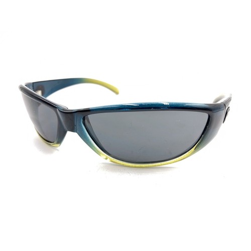 Von Zipper VZ Modge Blue Brown Gradient Oval Wrap Sunglasses Gray Lens Sports - Picture 8 of 12