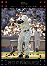 Alex Rodriguez 2007 Topps Yankees #NYY14 Yankees MLB READ FREE SHIP AutographDen