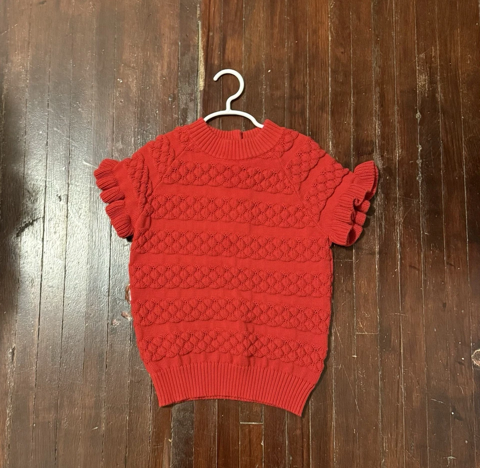 Janie and Jack Girls Red Sweater Size 8 Perfect for Christmas Holiday Season - Image 4 of 4