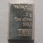 Valcambi Bullion bar Silver One Gram