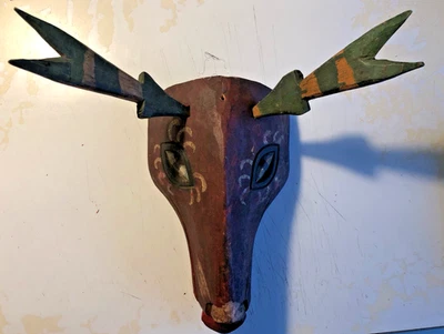 ***DISCOUNTED*** VINTAGE Guatemalan Deer Mask - Image 1 of 3