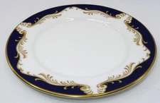Aynsley, England 183 ROYAL BLUE Cobalt Blue & Gold Bread Plate, 6 1/4"