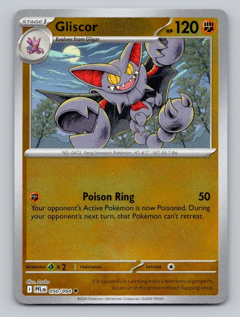 Reverse Holo Gliscor 050/094 Uncommon Phantasmal Flames Pokemon