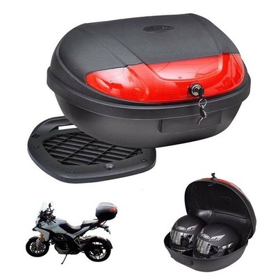 72L Motorrad Top Case für zwei Helme Touring Top Box Koffer Gepäckträger Scooter